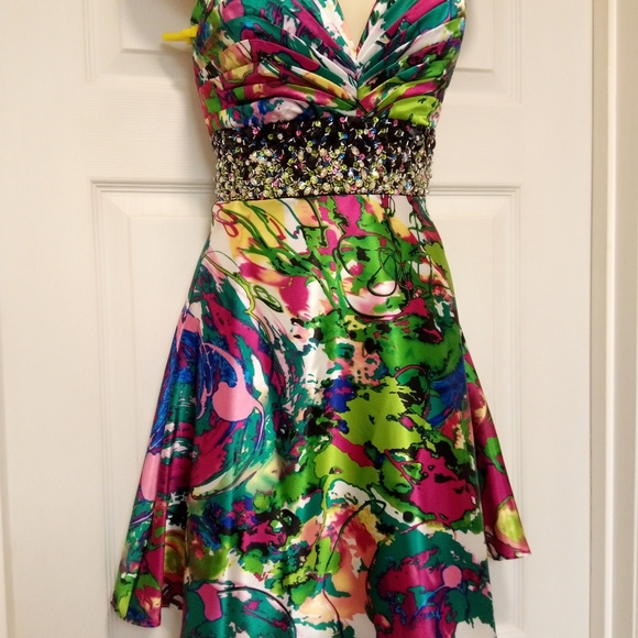 🆕 Colorful👗by Evenings by Allure 👗size 4💠- Picture 5 of 15